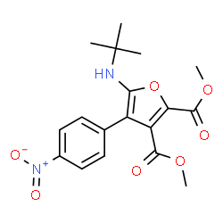 2,3-Furandicarboxylic acid,5-[(1,1-dimethylethyl)amino]-4-(4-nitrophenyl)-,dimethyl ester (9CI)结构式