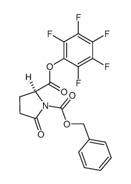 benzyloxycarbonylpyroglutamic acid pentafluorophenyl ester Structure