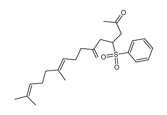 10,14-dimethyl-6-methylene-4-(phenylsulfonyl)pentadeca-9,13-dien-2-one结构式