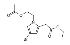 ethyl 2-[1-(2-acetyloxyethyl)-4-bromopyrrol-2-yl]acetate Structure