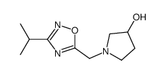 1-[(3-propan-2-yl-1,2,4-oxadiazol-5-yl)methyl]pyrrolidin-3-ol结构式