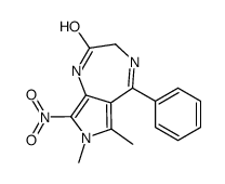 Pyrrolo(3,4-e)-1,4-diazepin-2(1H)-one, 3,7-dihydro-6,7-dimethyl-8-nitr o-5-phenyl-结构式