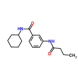 3-(Butyrylamino)-N-cyclohexylbenzamide结构式