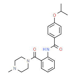 4-Isopropoxy-N-{2-[(4-methyl-1-piperazinyl)carbonyl]phenyl}benzamide结构式