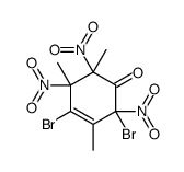 2,4-dibromo-3,5,6-trimethyl-2,5,6-trinitrocyclohex-3-en-1-one结构式