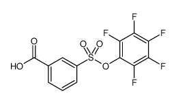 3-[(2,3,4,5,6-PENTAFLUOROPHENOXY)SULFONYL]BENZENECARBOXYLIC ACID Structure