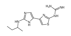 2-[4-[2-(butan-2-ylamino)-1H-imidazol-5-yl]-1,3-thiazol-2-yl]guanidine结构式