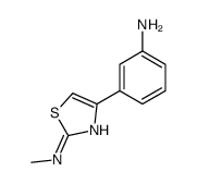 4-(3-aminophenyl)-N-methyl-1,3-thiazol-2-amine结构式