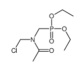 N-(chloromethyl)-N-(diethoxyphosphorylmethyl)acetamide Structure