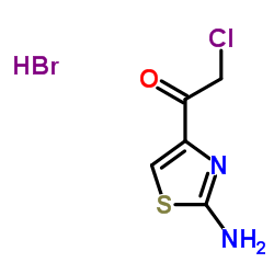 1-(2-Amino-1,3-thiazol-4-yl)-2-chloroethanone hydrobromide (1:1)结构式