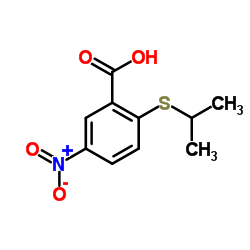 2-(Isopropylsulfanyl)-5-nitrobenzoic acid结构式