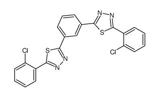 2-(2-chlorophenyl)-5-[3-[5-(2-chlorophenyl)-1,3,4-thiadiazol-2-yl]phenyl]-1,3,4-thiadiazole Structure