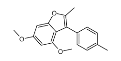 4,6-dimethoxy-2-methyl-3-(4-methylphenyl)-1-benzofuran结构式