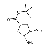 tert-butyl (3S,4R)-3,4-diaminopyrrolidine-1-carboxylate structure