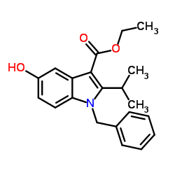 Ethyl 1-benzyl-5-hydroxy-2-isopropyl-1H-indole-3-carboxylate Structure