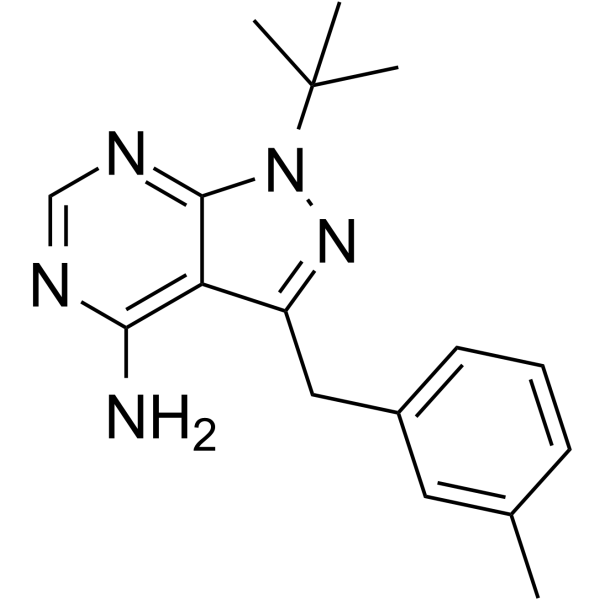 4-氨基-1-叔丁基-3-(3-甲基苄基)吡唑并[3,4-d]嘧啶图片