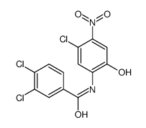 3,4-dichloro-N-(5-chloro-2-hydroxy-4-nitrophenyl)benzamide结构式