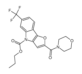 2-(Morpholine-4-carbonyl)-6-trifluoromethyl-furo[3,2-b]indole-4-carboxylic acid propyl ester Structure