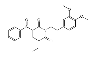 1-(3,4-dimethoxyphenethyl)-3-ethyl-5-(phenylsulfinyl)piperidine-2,6-dione Structure