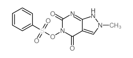 Benzenesulfonic acid,1,2,4,6-tetrahydro-2-methyl-4,6-dioxo-5H-pyrazolo[3,4-d]pyrimidin-5-yl ester结构式