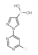 1-(6-Chloropyrimidin-4-yl)pyrazole-4-boronic acid structure