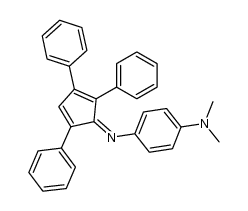 N,N-dimethyl-N'-(2,3,5-triphenyl-cyclopentadienylidene)-p-phenylenediamine Structure