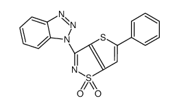 3-(benzotriazol-1-yl)-5-phenylthieno[2,3-d][1,2]thiazole 1,1-dioxide结构式