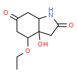 1H-Indole-2,6-dione,4-ethoxyhexahydro-3a-hydroxy-,[3aS-(3aalpha,4bta,7abta)]-(9CI) structure