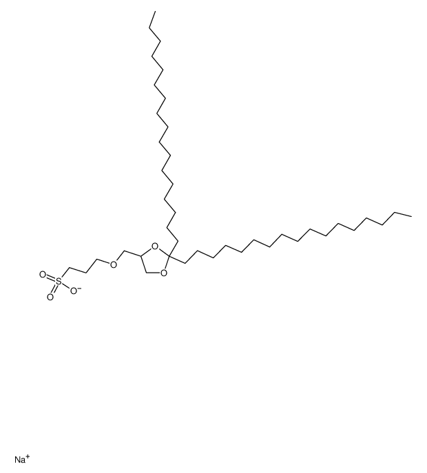 Sodium 3-((2,2-Diheptadecyl-1,3-dioxolan-4-yl)methoxy)-1-propanesulfonate Structure