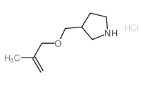 2-Methyl-2-propenyl 3-pyrrolidinylmethyl ether hydrochloride结构式