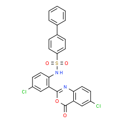 N-[4-chloro-2-(6-chloro-4-oxo-4H-3,1-benzoxazin-2-yl)phenyl][1,1'-biphenyl]-4-sulfonamide图片