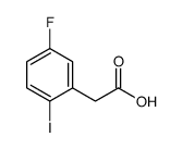 Benzeneacetic acid, 5-fluoro-2-iodo-结构式