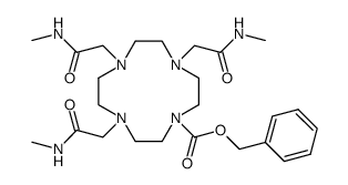 1-benzyloxycarbonyl-1,4,7,10-tetraazacyclododecane-4,7,10-tri(methylcarbonylamide)结构式