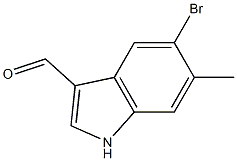 5-溴-6-甲基吲哚-3-甲醛结构式