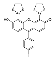 4,5-双(1,3,2-二噻唑烷-2-基)-9-(4-氟苯基)-6-羟基-3H-黄原-3-酮图片