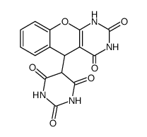 1,5-Dihydro-5-<5'-pyrimidine-2',4',6'(1'H,3'H,5'H)-trionyl>-2H-chromeno<2,3-d>pyrimidine-2,4(1H,3H)-dione结构式