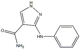 3-Phenylamino-1H-pyrazole-4-carboxylic acid amide结构式