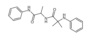 2-(α-Anilino-isobutyrylamino)-propionsaeure-anilid结构式