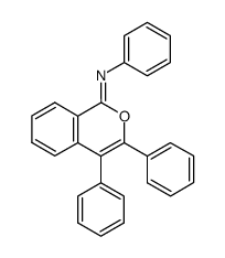 (Z)-N-(3,4-diphenyl-1H-isochromen-1-ylidene)aniline结构式