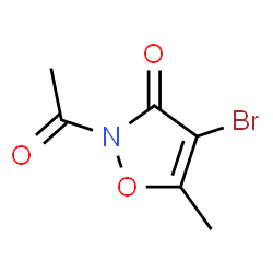 2-acetyl-4-bromo-5-methylisoxazol-3(2H)-one structure