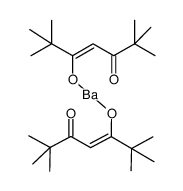 Barium bis(2,2,6,6-tetramethyl-3,5-heptanedionate) hydrate structure