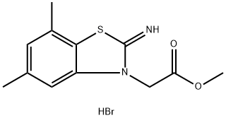 Methyl 2-(2-imino-5,7-dimethylbenzo[d]thiazol-3(2H)-yl)acetate hydrobromide Structure