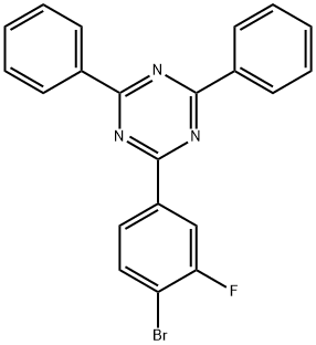 2-(4-Bromo-3-fluoro-phenyl)-4,6-diphenyl-[1,3,5]triazine structure