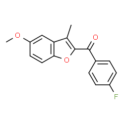 (4-Fluorophenyl)(5-methoxy-3-methyl-1-benzofuran-2-yl)methanone structure