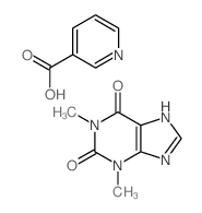 1,3-dimethyl-7H-purine-2,6-dione; pyridine-3-carboxylic acid Structure