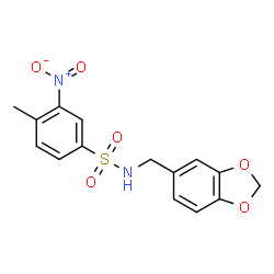 N-(benzo[d][1,3]dioxol-5-ylmethyl)-4-methyl-3-nitrobenzenesulfonamide picture