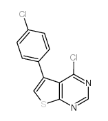 4-氯-5-(4-氯苯基)噻吩并[2,3-D]吡啶结构式