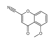 5-methoxy-4-oxo-4H-1-Benzopyran-2-carbonitrile Structure