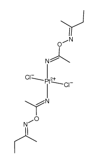 (PtCl2(NH=C(Me)ON=CMeEt)2)结构式