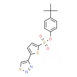 4-(TERT-BUTYL)PHENYL 5-(1,2,3-THIADIAZOL-4-YL)-2-THIOPHENESULFONATE结构式